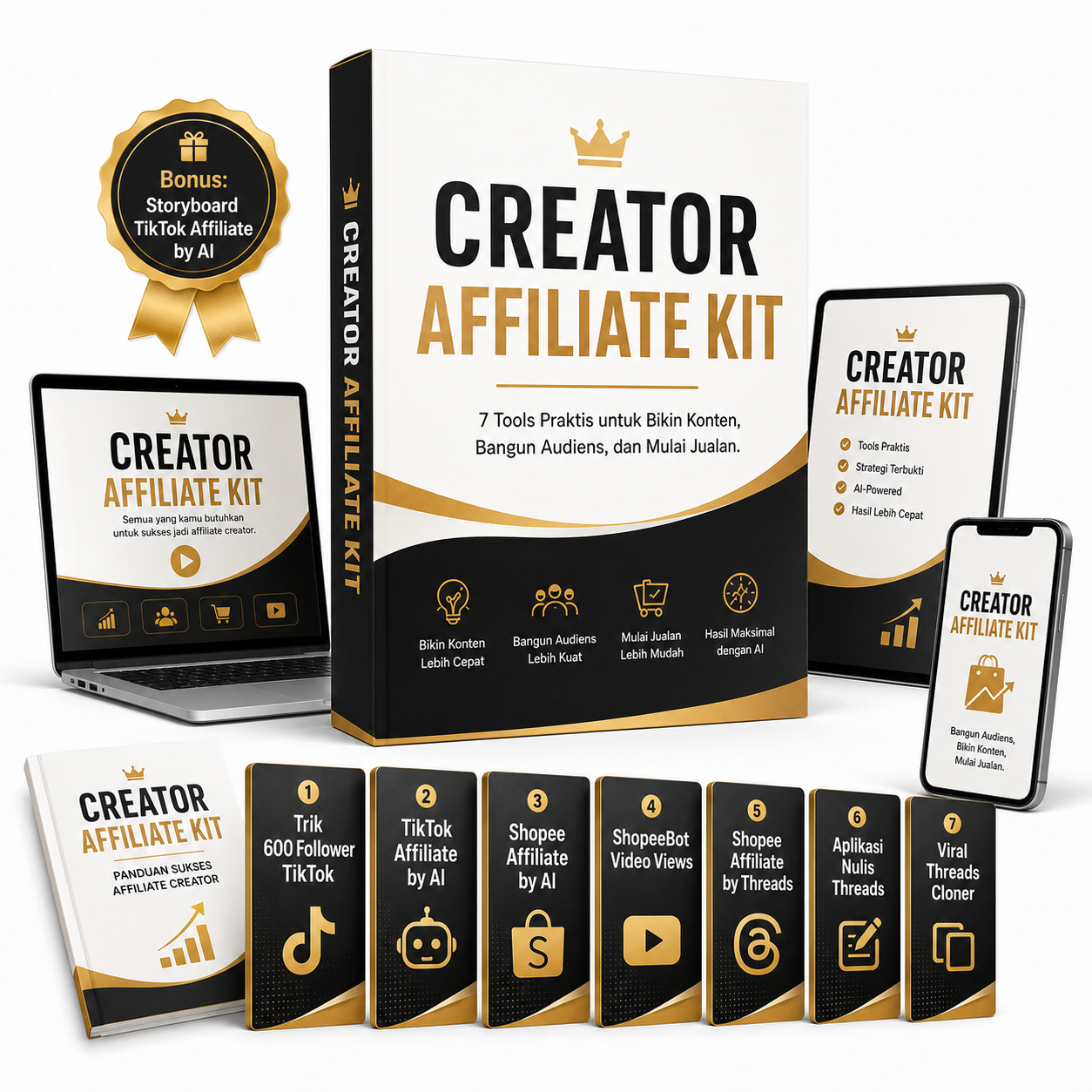 Creator Affiliate Kit berisi tujuh tools digital untuk affiliate creator
