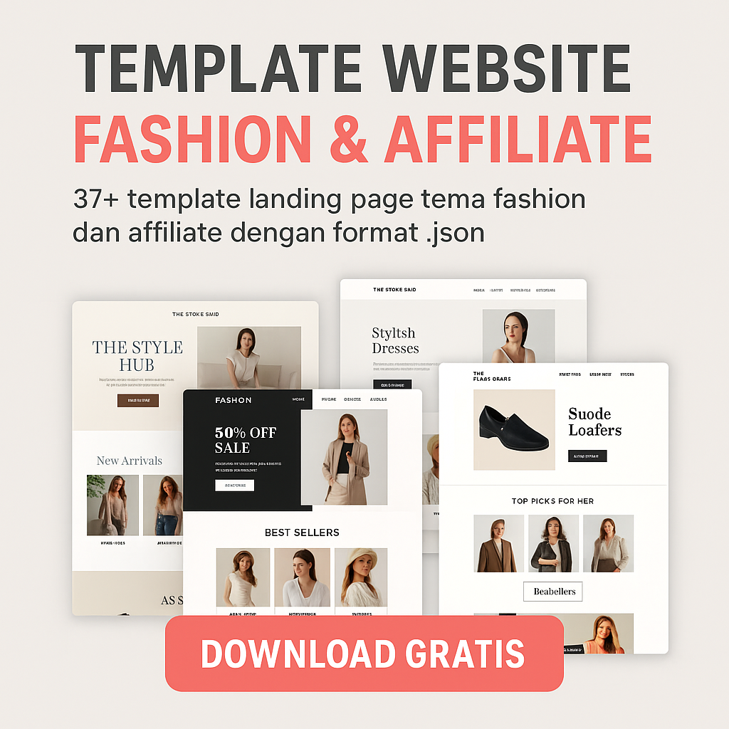 Template Website Fashion & Affiliate