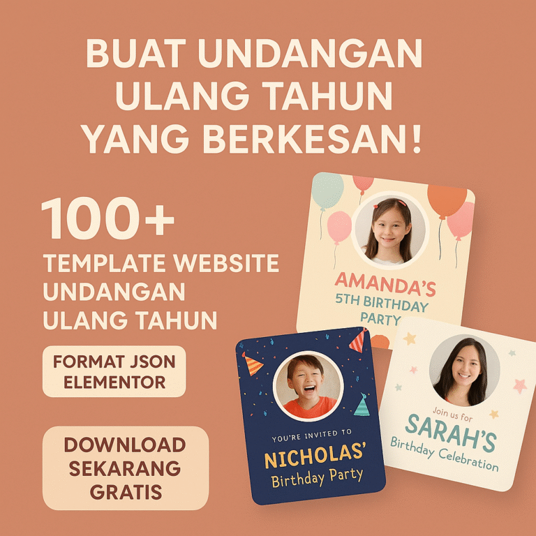 Template website undangan Ulang Tahun