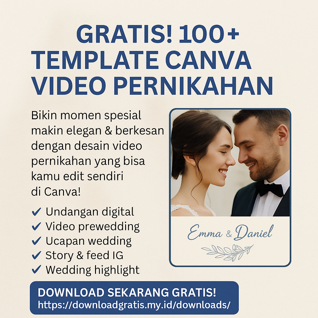 Template Canva Video Wedding