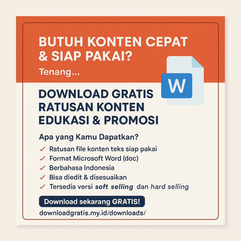 Konten Edukasi dan Promosi Berbahasa Indonesia