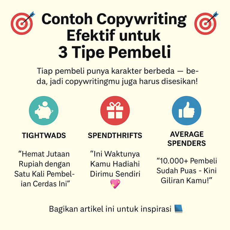 Copywriting untuk 3 Tipe Pembeli