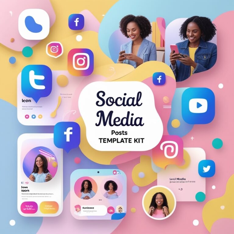 Social Media Posts Template PLR Kit