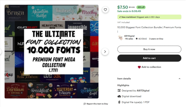 10.000+ Font Mega Bundle