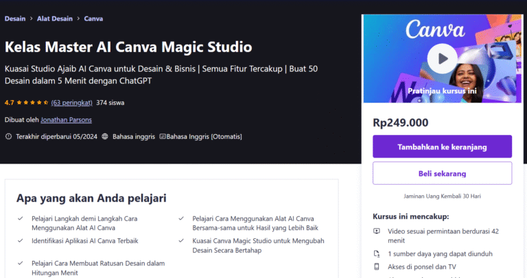 Ecourse Canva AI Magic Studio