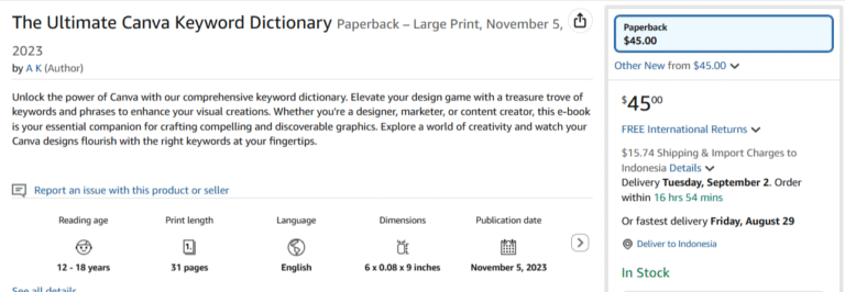 Ultimate Canva Keyword DIctionary