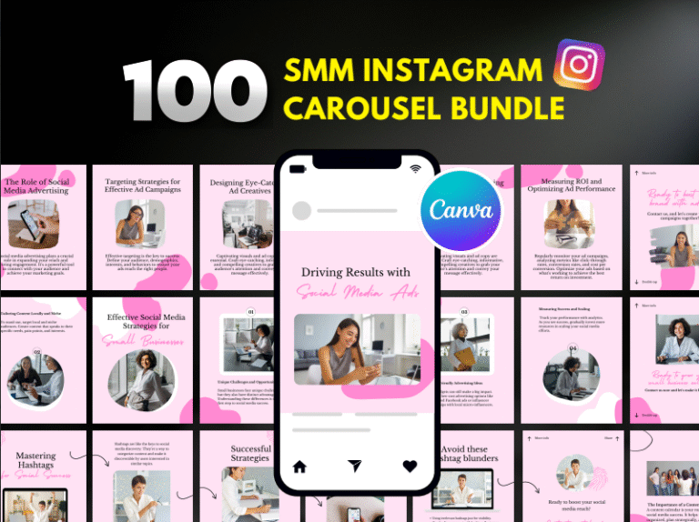 100+ SMM Carousel Canva Template